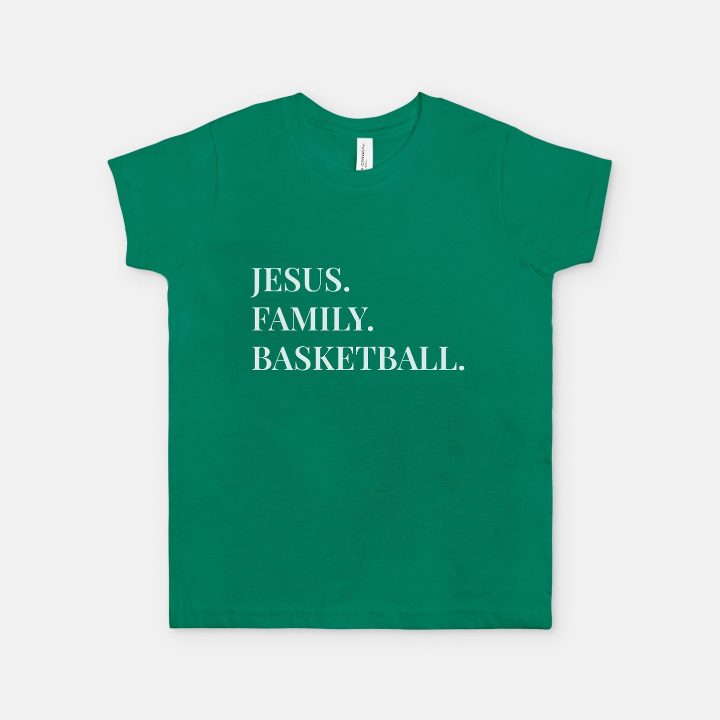 “Jesus. Family. Basketball.” Youth Unisex T-Shirt