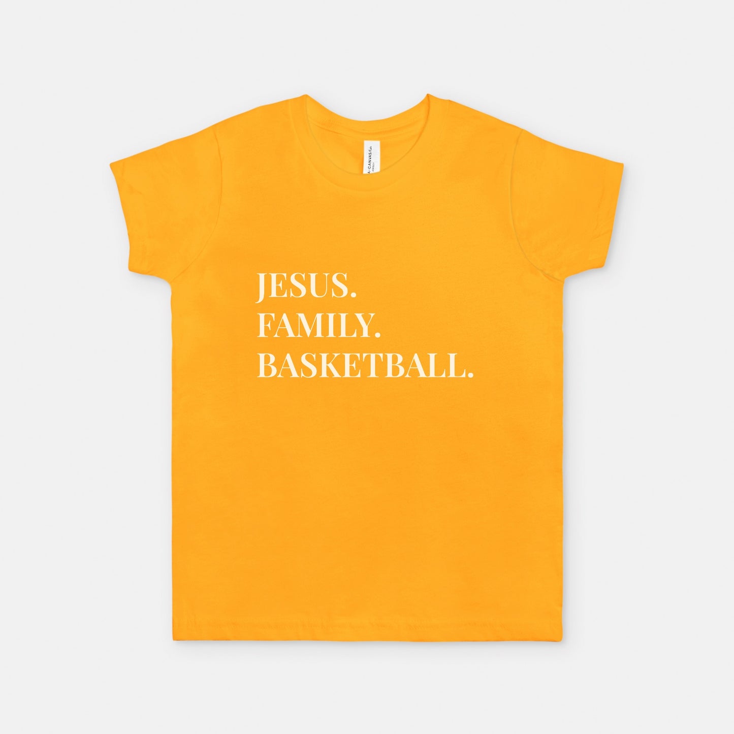 “Jesus. Family. Basketball.” Youth Unisex T-Shirt