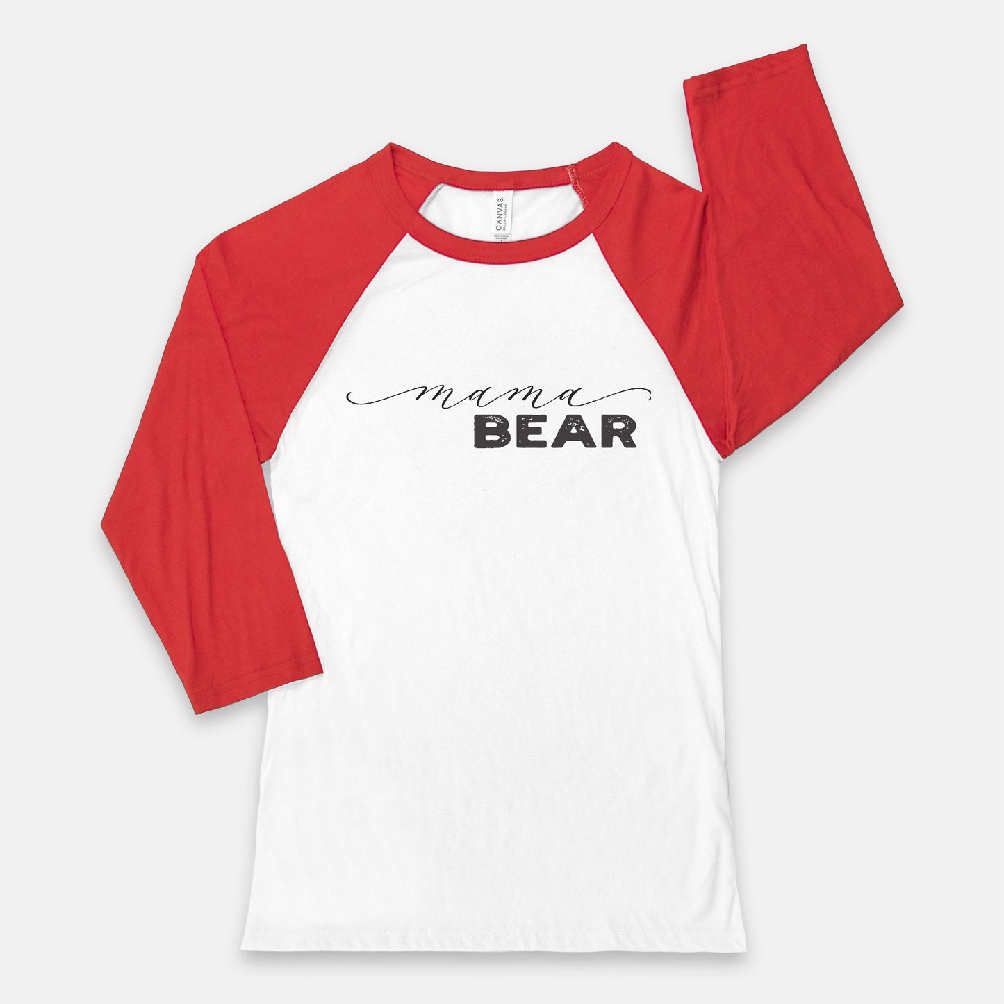 "mama bear" Unisex Baseball Tee