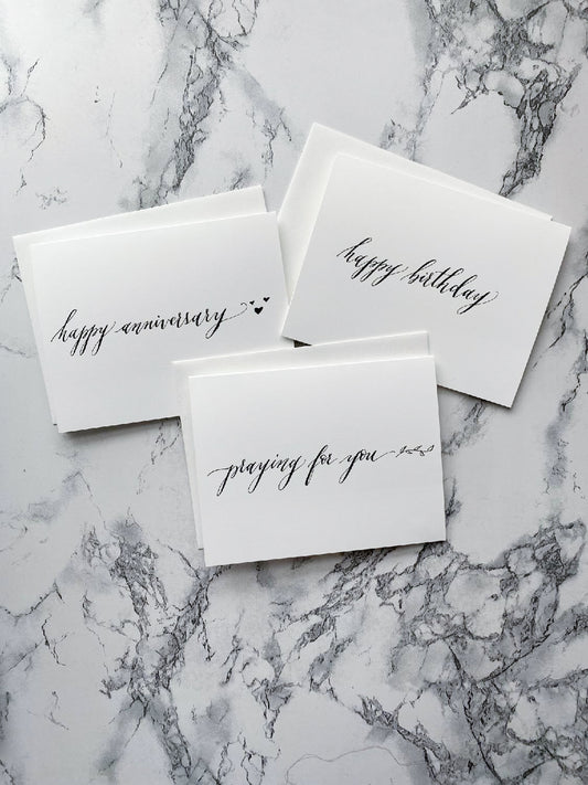 CUSTOM, HANDWRITTEN CARDS
