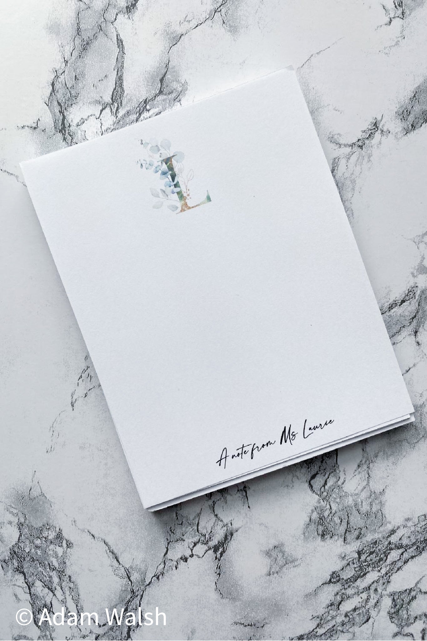 “A NOTE FROM” PERSONALIZED NOTEPAD