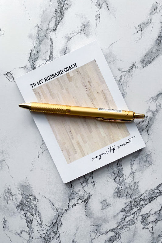 “TO MY HUSBAND COACH XO YOUR TOP RECRUIT” NOTEPAD